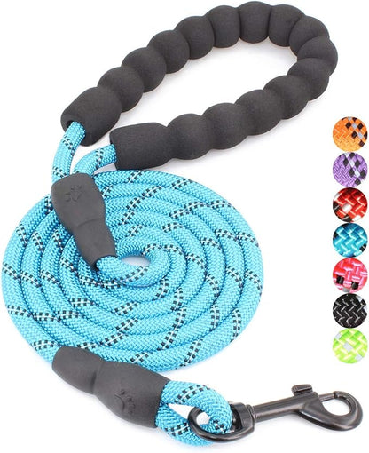 BAAPET 2/4/5/6 FT Dog Leash with Comfortable Padded Handle and Highly Reflective Threads for Small Medium and Large Dogs (5FT-1/3''
