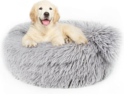 ShinHye Small Dog Bed Cat Bed Dog Bed with Blanket Plush Fluffy Hooded Dog Bed