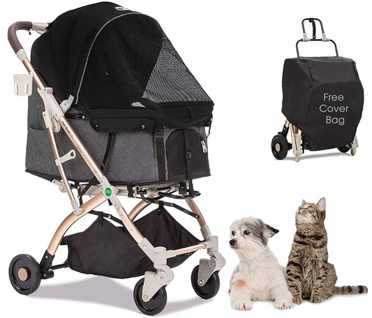 HPZ Pet Rover Lite Premium Light-Weight Dog/Cat/Pet Stroller Entry/1-Hand Quick 2nd-Gen.)