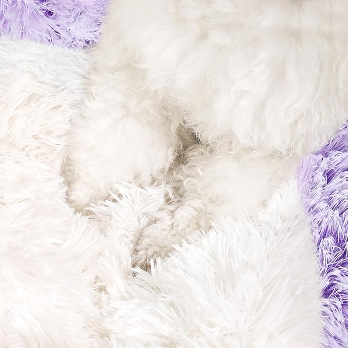 NOYAL Dog Bed Round Hooded Plush Cat Cave