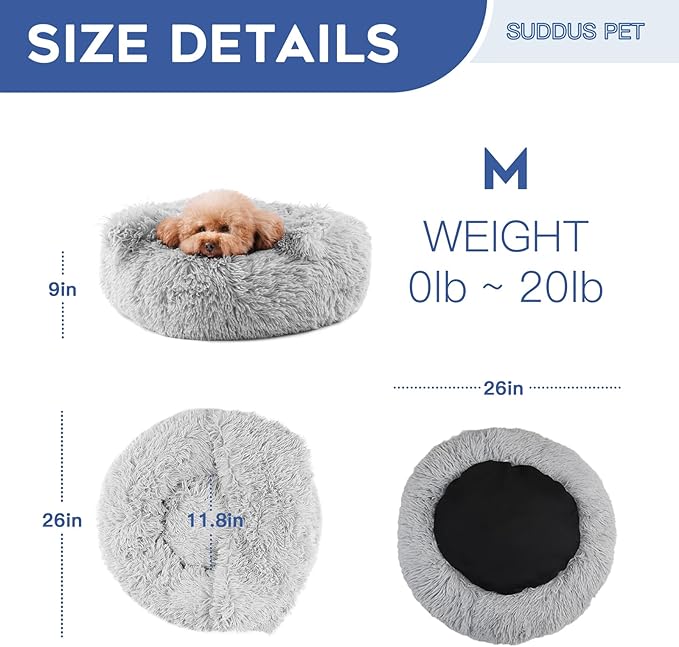 suddus Dog Beds for Medium Dogs 26''