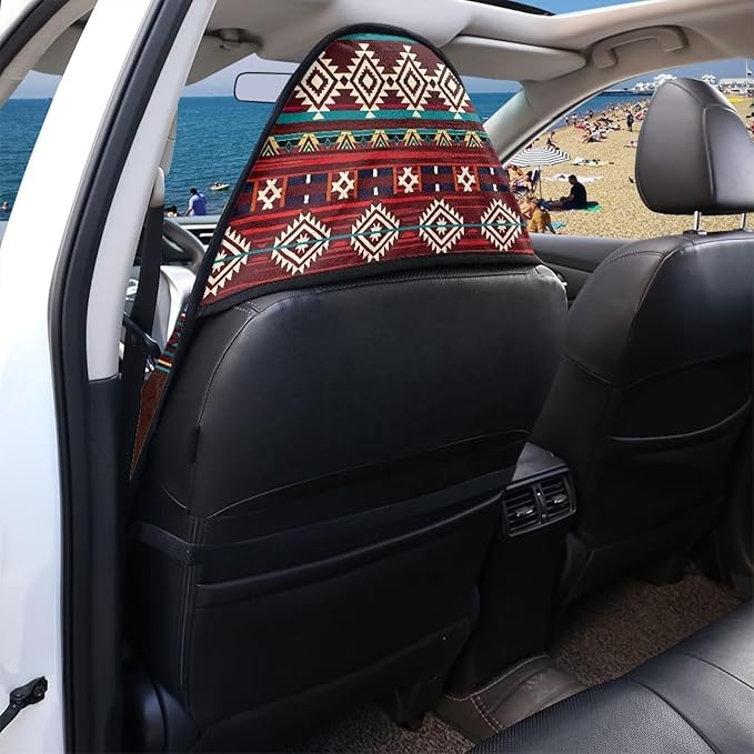 Aztec Tribal Horse Waterproof Towel Car Seat Cover Anti-Slip Bucket Seat Protector Washable Car Accessories Decro from Sweat, Food, Dirt, Gym, Swimming, Workout and Grime