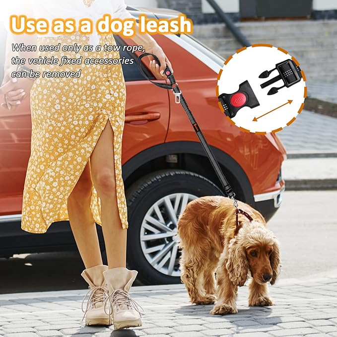 Removable Dog Seat Belt Harness for Car 3 in 1 Pet