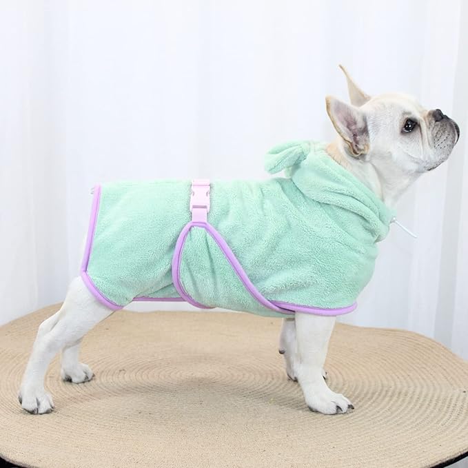 Dog Bathrobe Towel, Cat Bathrobe Microfiber Fast Drying Absorbent Towel for Puppy Small Medium Large Dog Cat