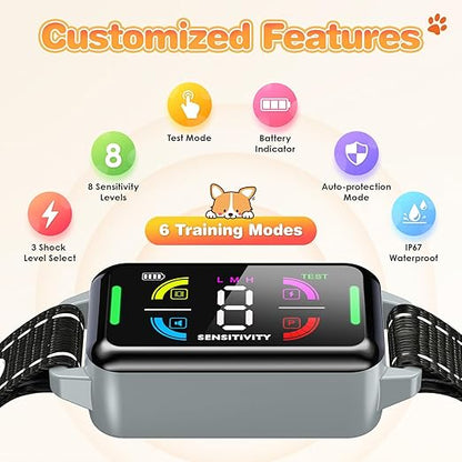 Dog Bark Collar IP67 Waterproof 8 Sensitivity