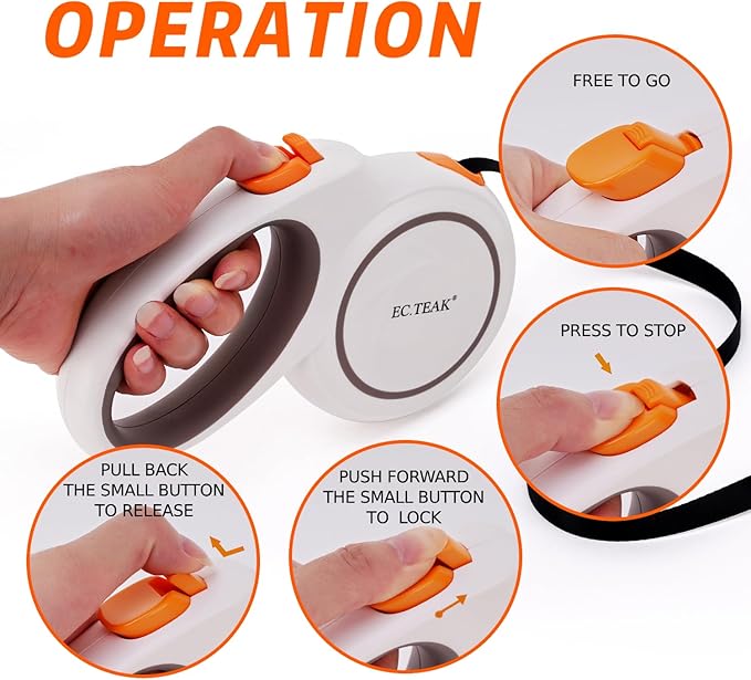 Retractable Dog Leash 26 FT/ 16 FT 110 lbs/ 55 lbs, 16 FT （≤110 lbs）)