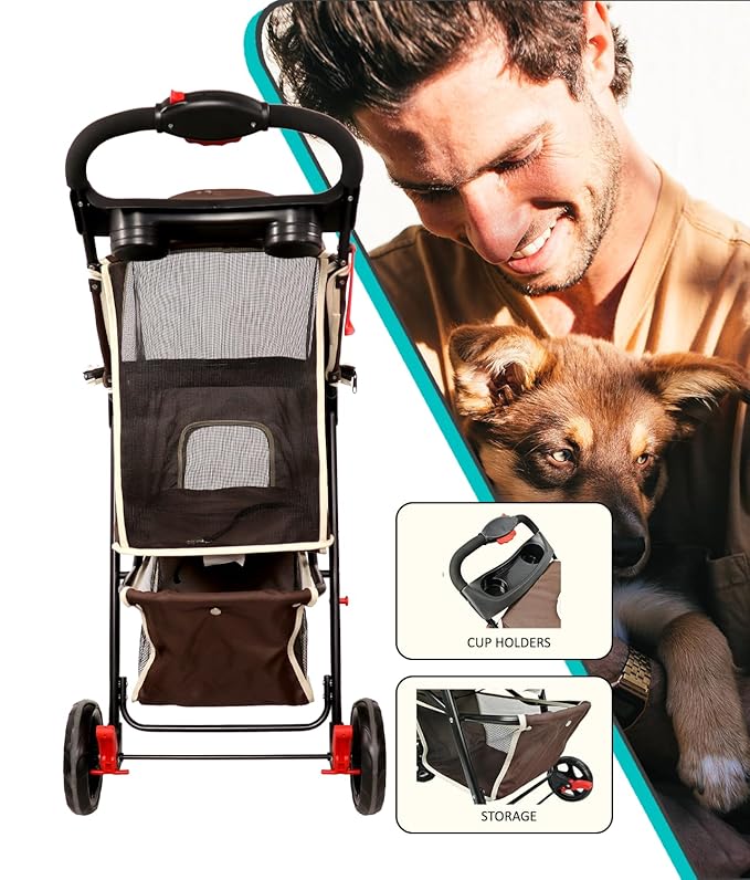 AmorosO Pet Stroller for Convenience and Mobility