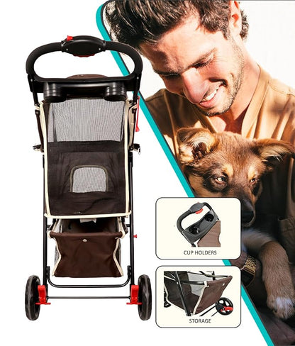 AmorosO Pet Stroller for Convenience and Mobility