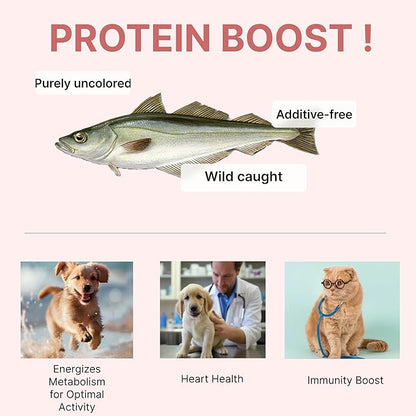 Puppyluv Pollack Fish Treats | Natural Freeze Dried Dog & Cat Treats | Training Treats for Dogs | Rich with Fish Oil for Dogs | All Breeds & Sizes