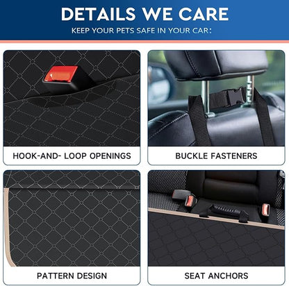 Dog Car Seat Cover Dog Seat Cover for Back Seat Scratch Prevention Dog Hammock Protects Against Dirt Dog Seat Covers for Cars Fits for Small SUVs and Trucks 60"x 64"