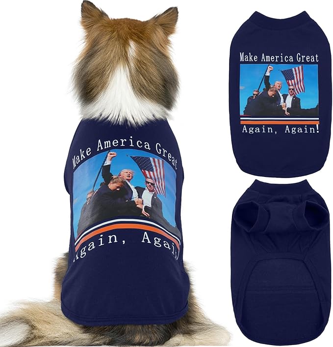 TLETSQK Dog Shirts Boy -Navy Blue