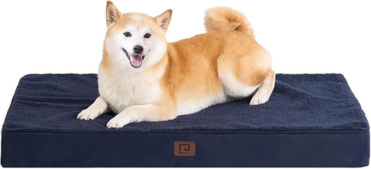 EHEYCIGA Orthopedic Dog Beds for Large Dogs with Removable Washable Cover for Crate 35x23