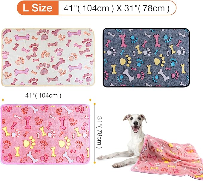 Pet Soft Blankets for Dogs 3L), Large(41"*31")