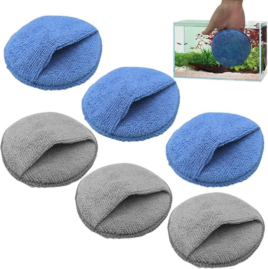 Microfiber Aquarium Cleaning Tool - Fish Tank Scrubber for Glass - Effective Fish Tank Cleaner and Aquarium Brush-6 Pieces