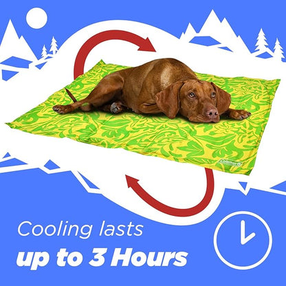 Coleman Medium Green Botanical Pattern Reversible Cooling Mat 24” x 30”