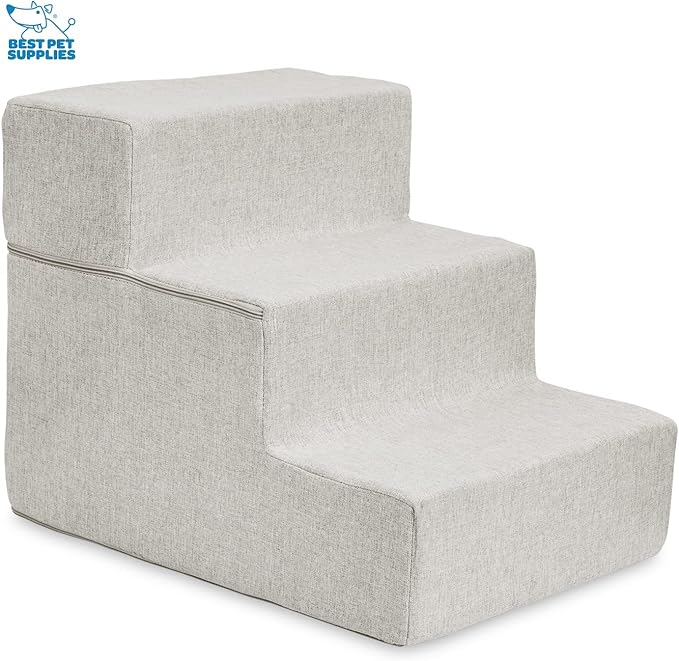 Best Pet Supplies Foldable Foam Pet Steps for Small Dogs and Cats 3-Step