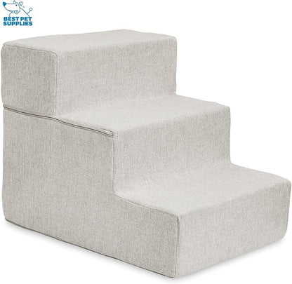 Best Pet Supplies Foldable Foam Pet Steps for Small Dogs and Cats 3-Step