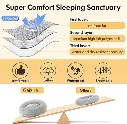 Geizire Cat Beds for Indoor Cats 24'' Washable