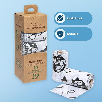 Best Pet Supplies Dog Poop Bags (150 Bags) for Waste Refuse Cleanup