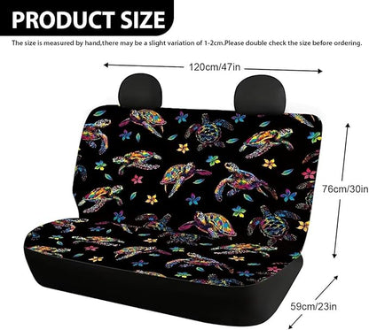 AFPANQZ Sea Turtle Design Car Back Seat Covers Protector Rear Car Seat Cushion Dust and Scratch Proof Universal Fits Car