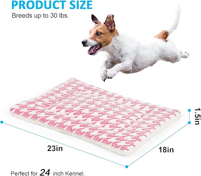 Dog Bed Mat 24-inch Kennel(Pink)