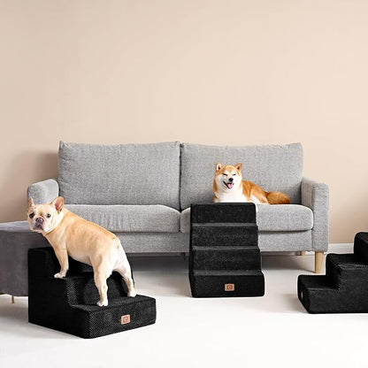 EHEYCIGA Dog Stairs for Bed 18”H 4-Step Dog