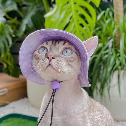 Pet hat with Ear Holes Sunscreen Baseball Cap Suitable for Small and Medium-Sized Dogs Outdoor Climbing hat in Summer Pet Products (Large