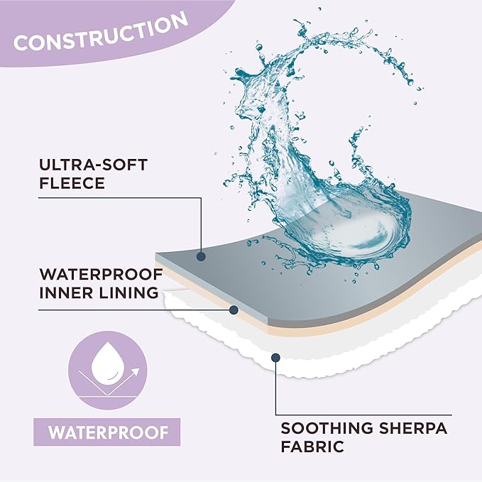 Lesure Waterproof Puppy Blanket for Small Dogs 3D Textured