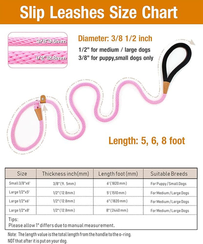 lynxking 6 FT Dog Leash Slip Lead 2
