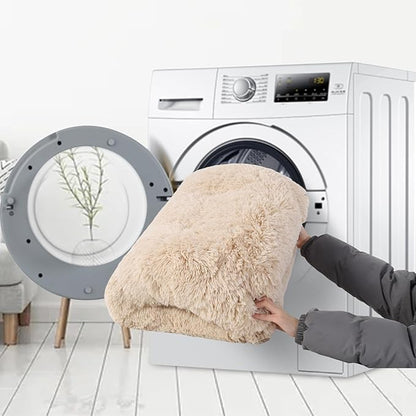 KSIIA Dog Crate Bed Washable Dog Beds for Large Dogs Deluxe Plush Fluffy Comfy Thick Kennel Pad Anti-Slip & Anti-Scratch Pet Sleeping Mat 35 x 23 Inch,