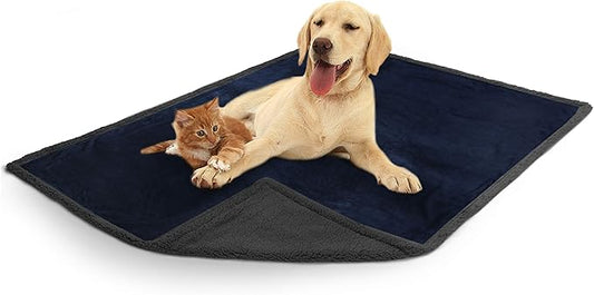 PetAmi WATERPROOF Dog Blanket for Medium Large Dog 60x40 Navy