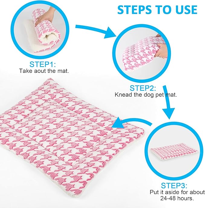 Dog Bed Mat 24-inch Kennel(Pink)