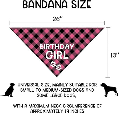 Birthday Girl Dog Birthday Bandana Girl Pink Dog
