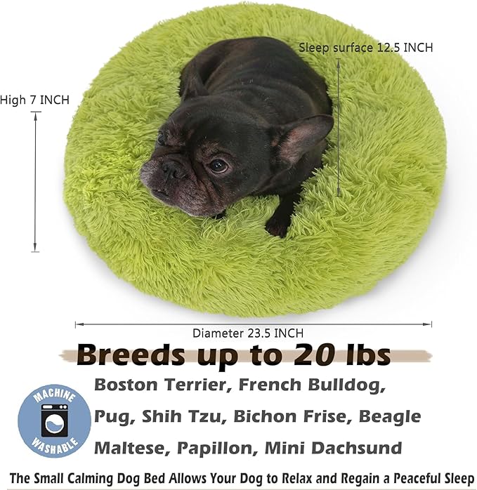 Puppy Bed for Calming Dog 23 Inches Dark 15 lbs