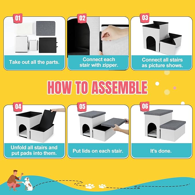 Dog Stairs for High Beds 22 inches(2