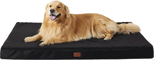Bedsure Jumbo Dog Bed for Large Dogs 150lbs, Black