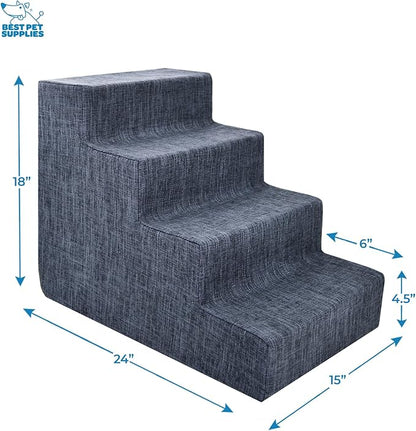 Best Pet Supplies Dog Stairs for Small Dogs & Cats 4-Step