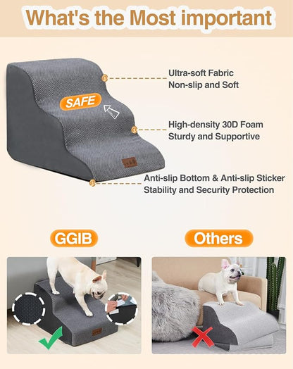 Dog Stairs for Small Dogs 3-Step Dog