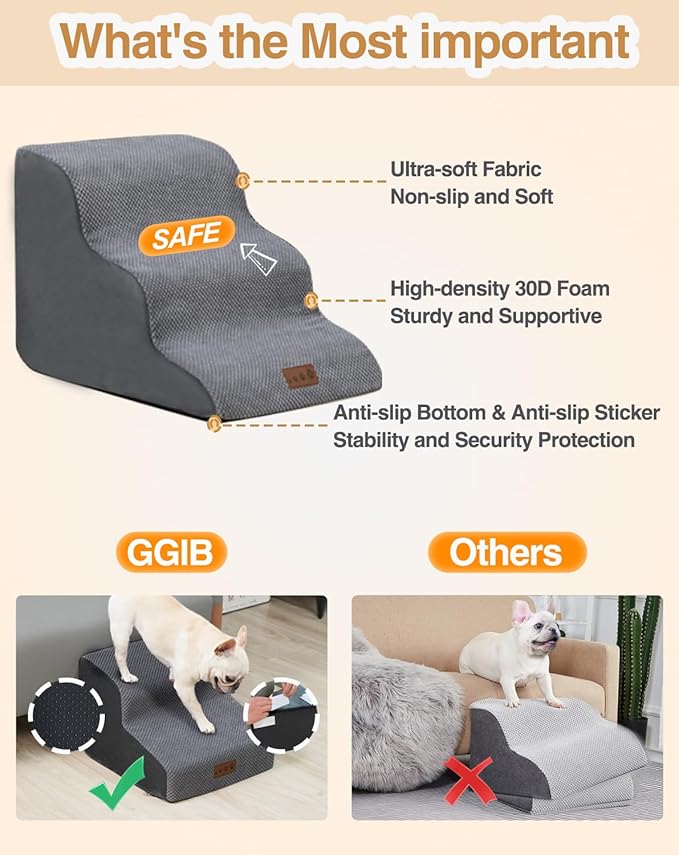 Dog Stairs for Small Dogs 4 Steps