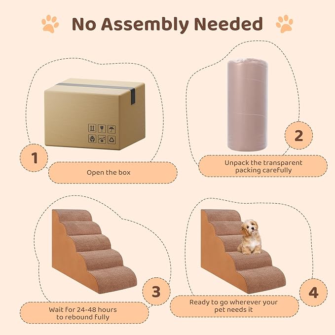 Dog Stairs for High Beds 5-Tier Dog