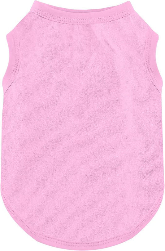 Dog Shirt Vest Clothes for Small Dogs Boy Girl Summer Solid Stretchy Puppy T-Shirts Soft Cool Breathable Lightweight Dog Sweatshirt Pet Cat Outfit