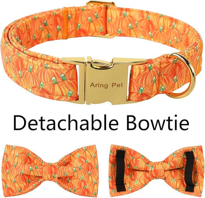 ARING PET Halloween Dog Collar-Cute Pumpkin Dog Collar with Bow