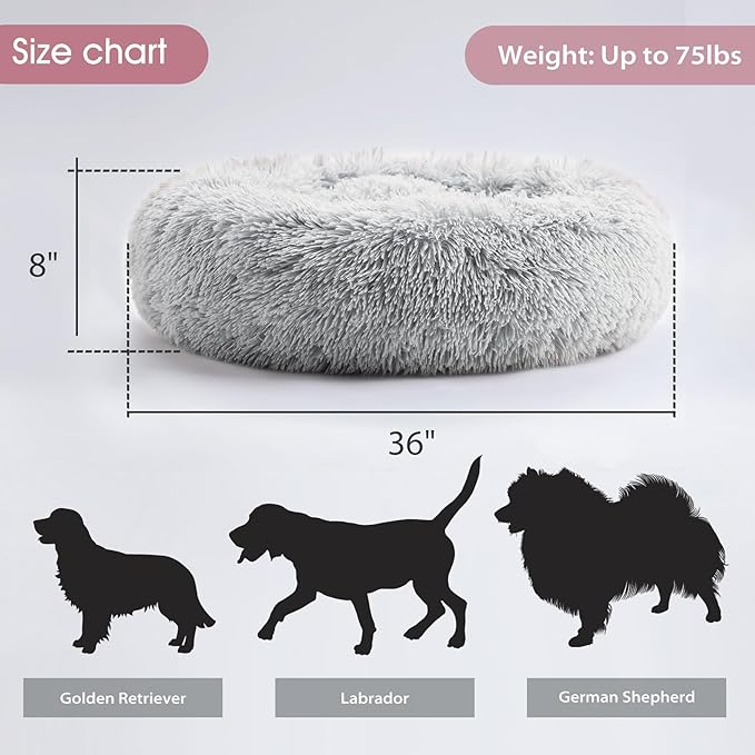 Calming Dog Bed & Cat Bed (20"/24"/27"/30")
