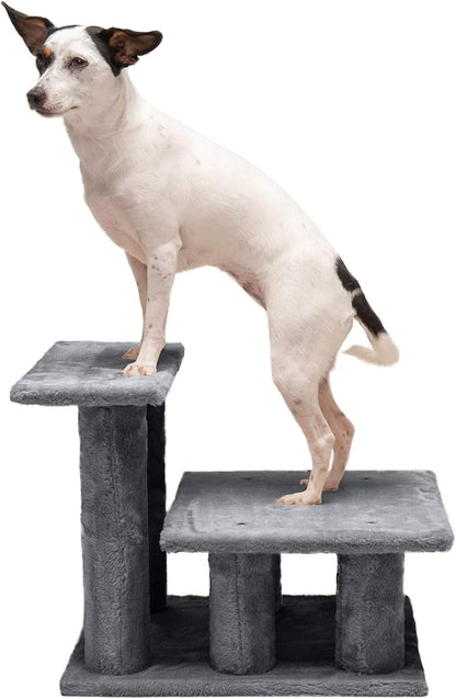Furhaven Steady Paws Multi-Step Pet Stairs for High Beds & Sofas 3-Step