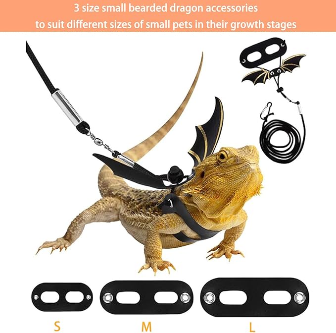 Bearded Dragon Carrier with Harness and Leash Set Large Small Animal Carrier Backpack Bubble Window Portable Small Pet Carrier for Reptile Lizard Rabbit Bird Guinea Pig Cat Travel Walking