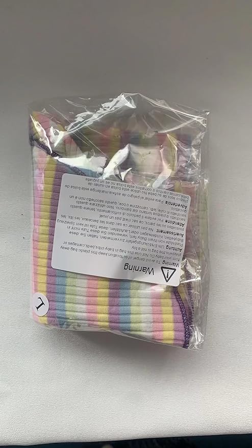 Small Medium Dog Clothes Rainbow Striped Dog Shirts Stretchable Long Sleeve Cat T-Shirt Pet Outfits for Chihuahua Yorkie Teddy (Purple Edge