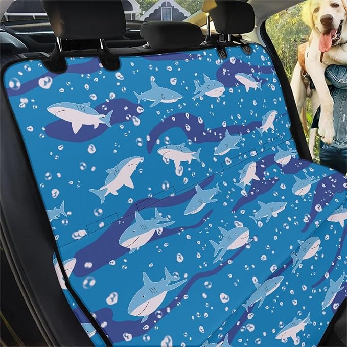 AFPANQZ Shark Dog Back Seat Cover Protector Scratchproof
