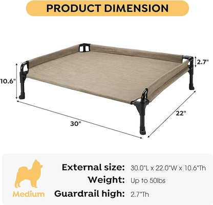 Veehoo Elevated Raised Dog Bed-Cooling Outdoor Dog Cot 30"x 22"