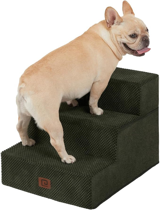 EHEYCIGA Dog Stairs for Small Dogs 13.5" H 3-Step Dog