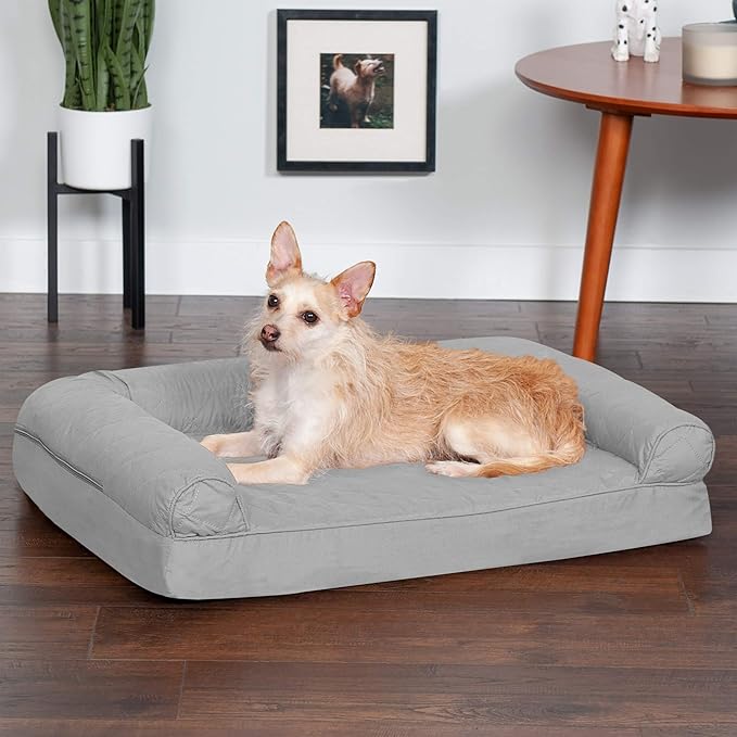 Furhaven Orthopedic Dog Bed for Medium/Small Dogs w/ Removable Bolsters & Washable Cover 35 lbs